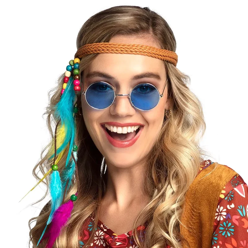 Hippiebril blauw