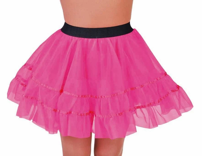 Petticoat kort roze met brede elastiek