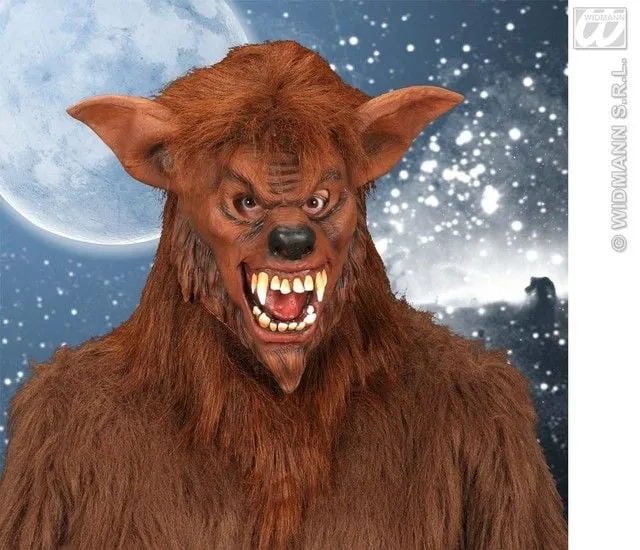 Masker Weerwolf met Pluche haar