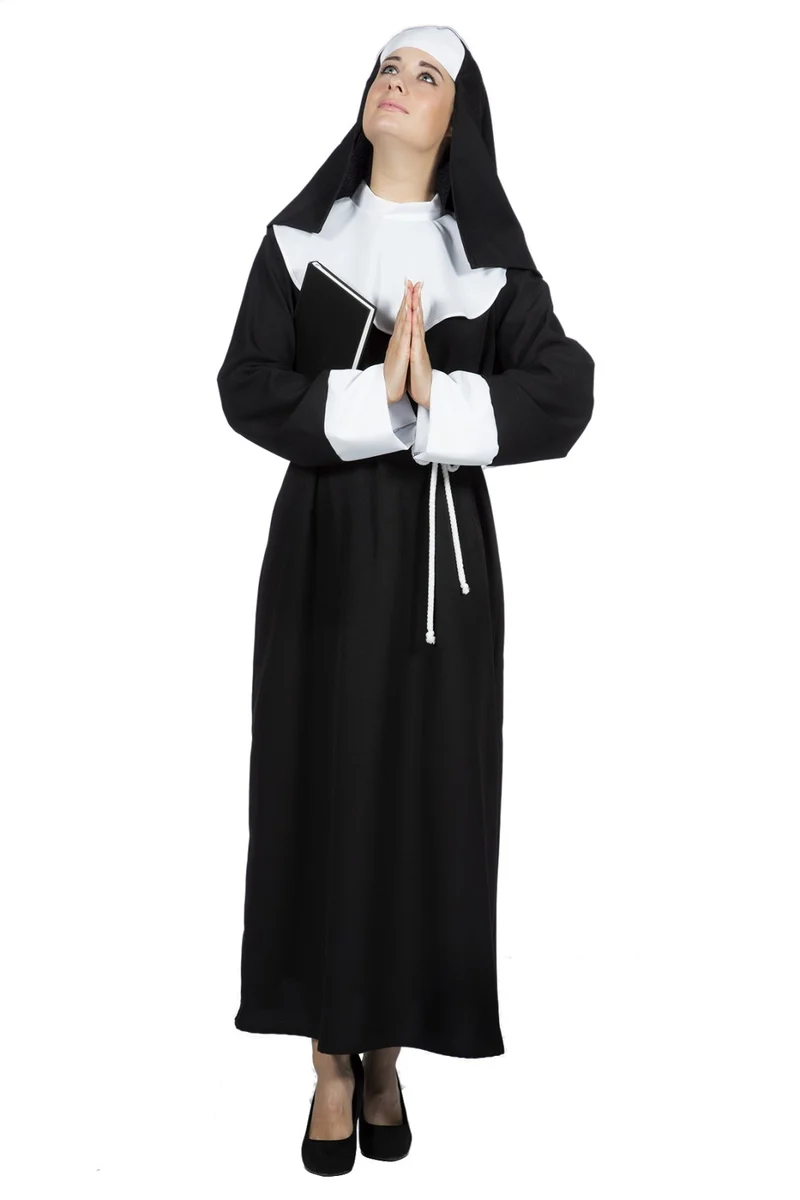 Nonnenkleding dame 3-delig