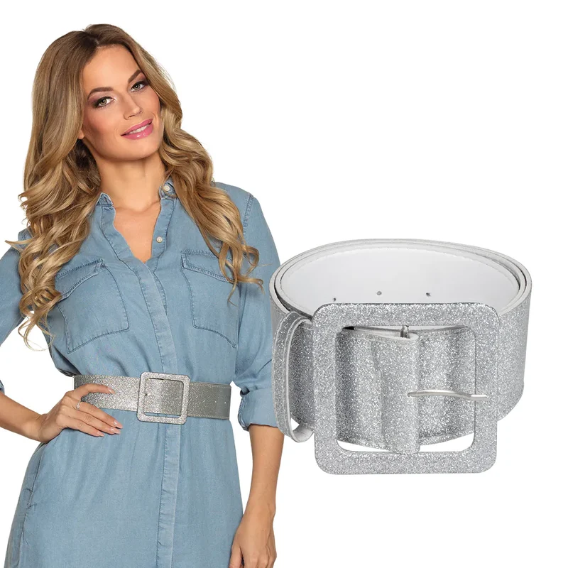 Riem zilver glitter