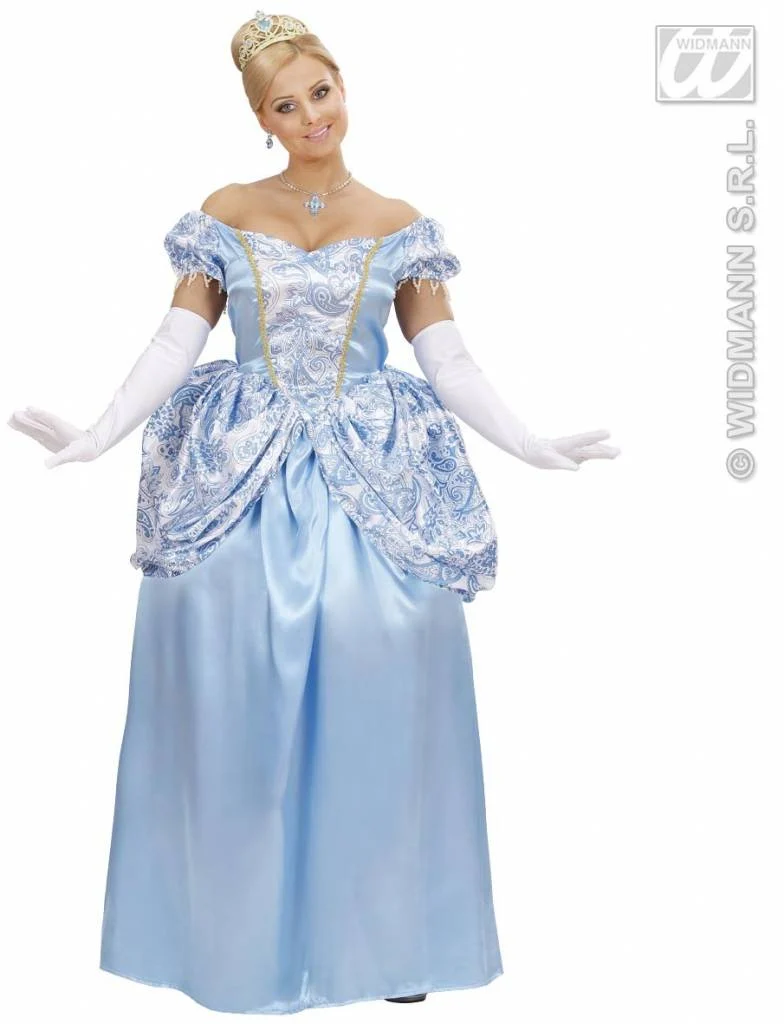 Blauwe prinses kostuum vrouw