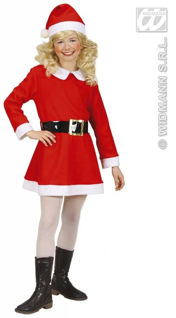 Kerstmeisje flanel kostuum