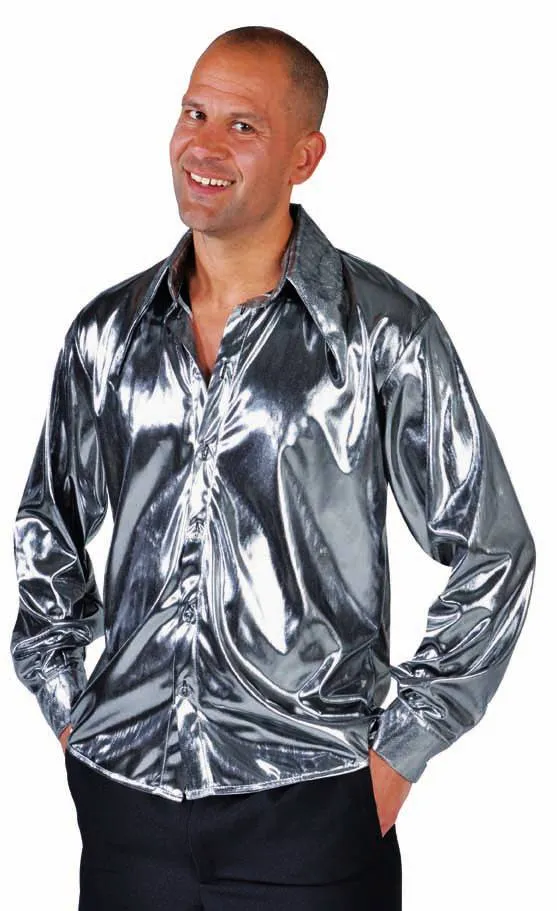 Blouse metallic zilver elite
