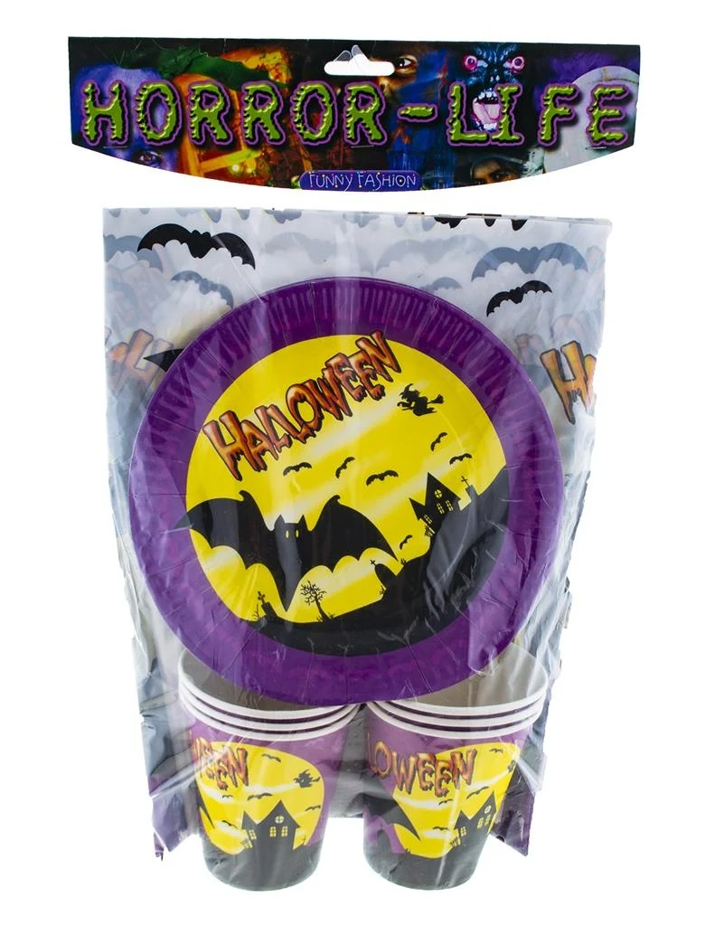 Halloween serviesset 6 persoons