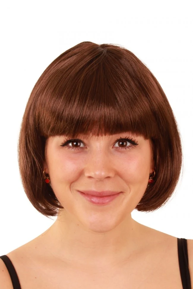 Pruik sensation bobline bruin