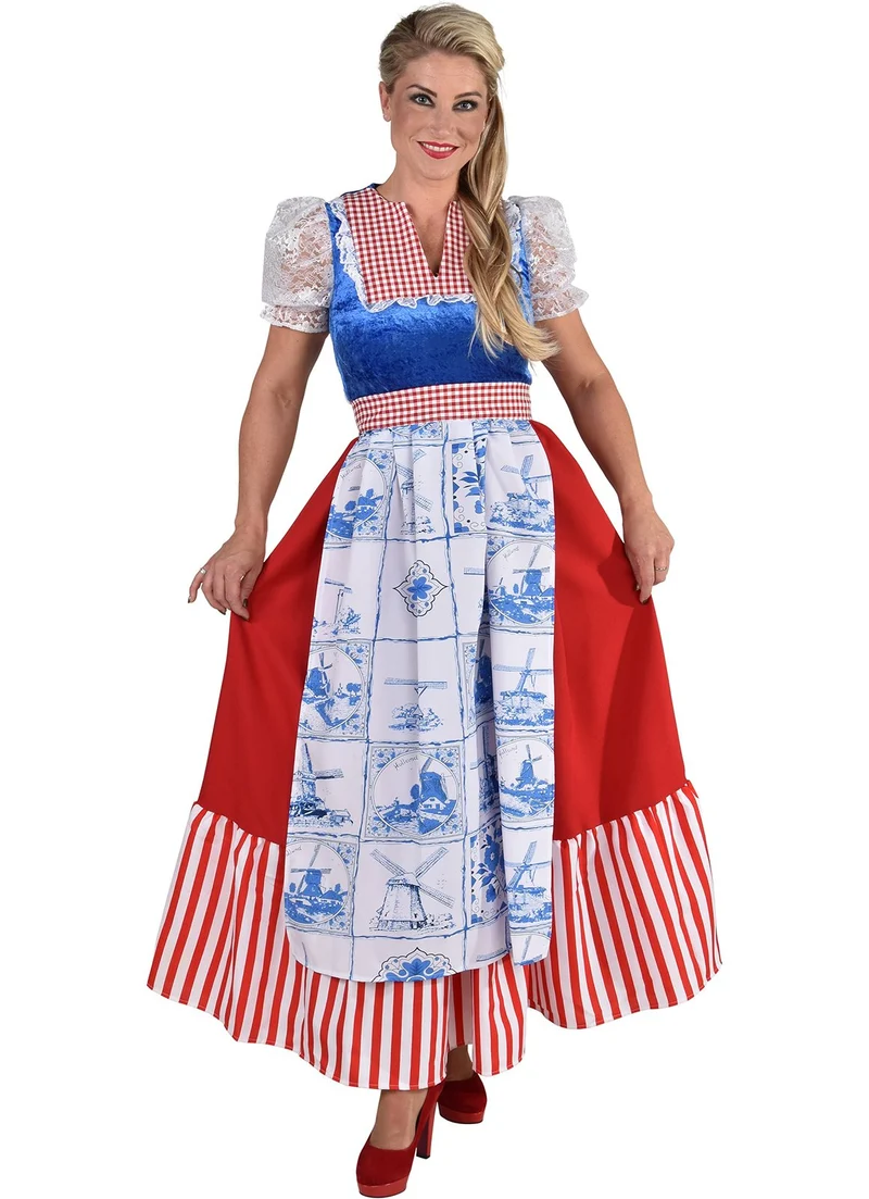 Delfts blauw Holland jurk lang