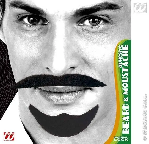 Baard en snor zwart Arabier