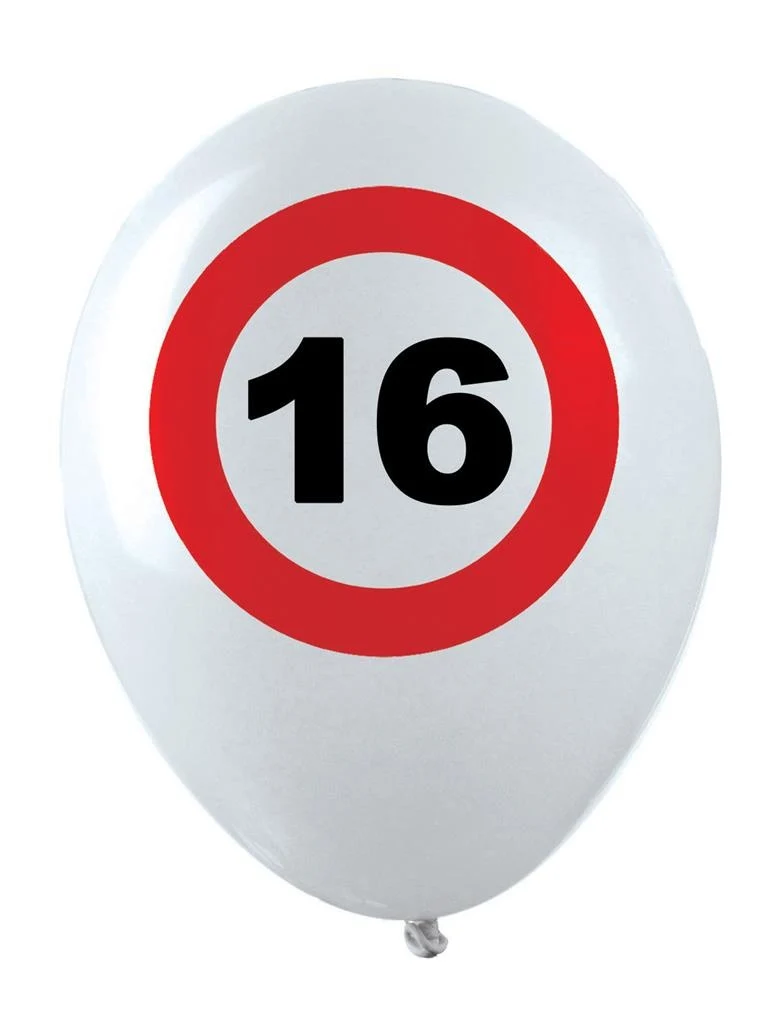 Ballonnen Verkeersbord 16 (12st)