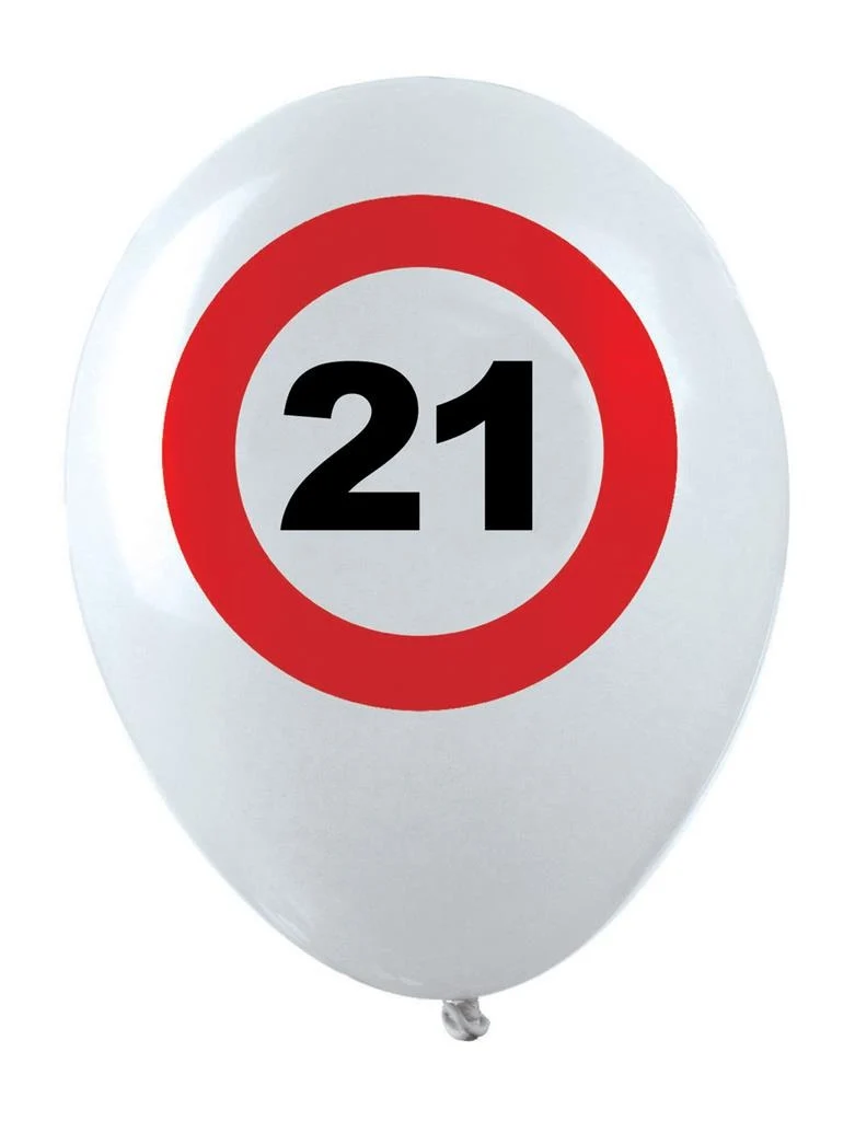 Ballonnen Verkeersbord 21 (12st)