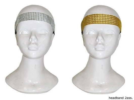 Haarband glitter goud/zilver