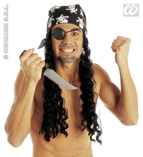 Piratenpruik met Hoofddoek en Ooglap