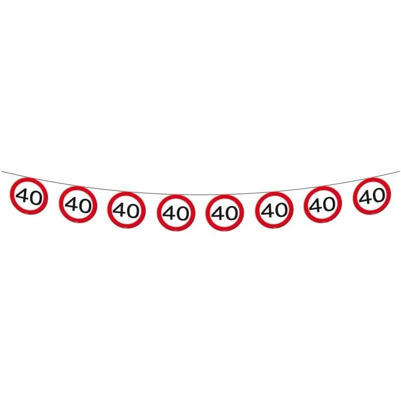 Vlaggenlijn verkeersbord '40'