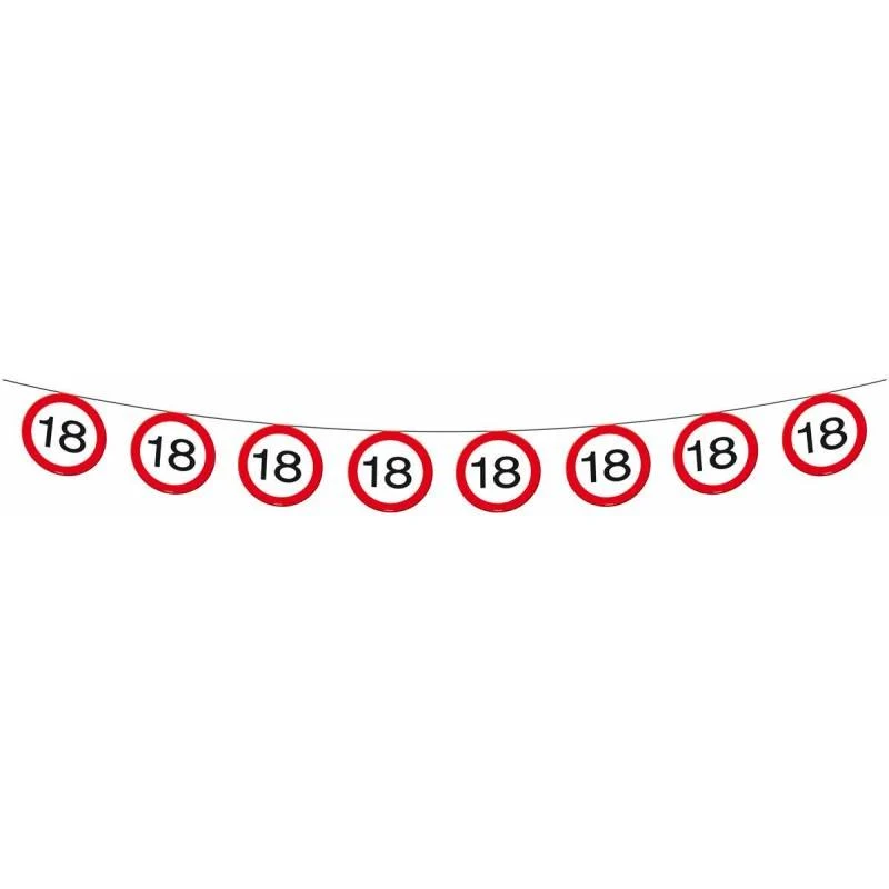 Vlaggenlijn verkeersbord '18'