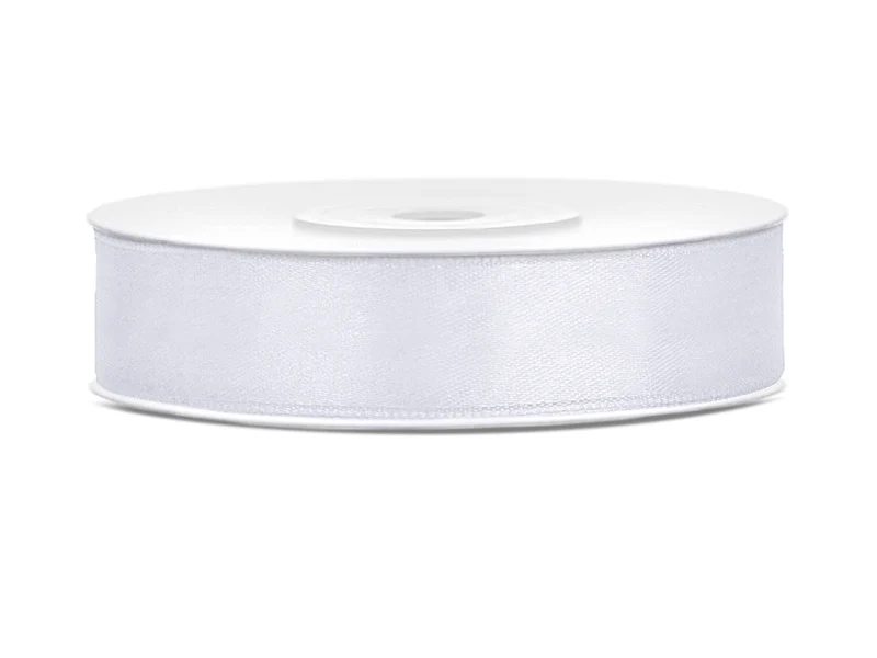 Satijnlint wit 12mm/25m
