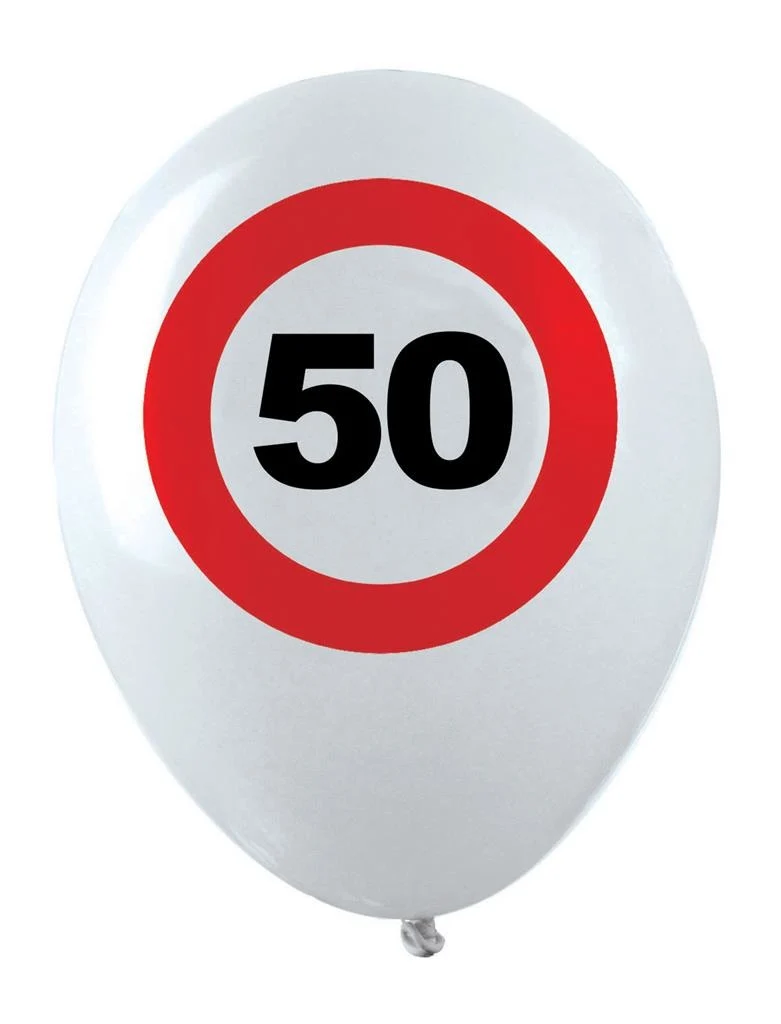 Ballonnen verkeersbord 50 jaar Abraham Sarah