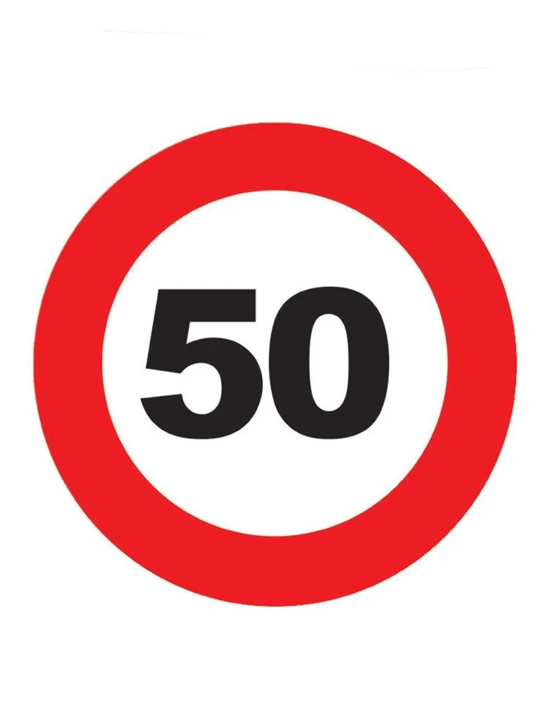Onderzetters verkeersbord 50 jaar