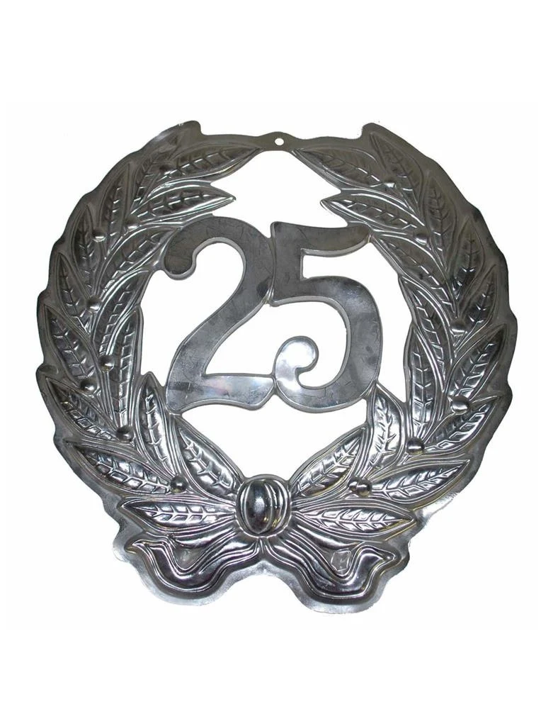 Wanddecoratie 25e verjaardag 45cm