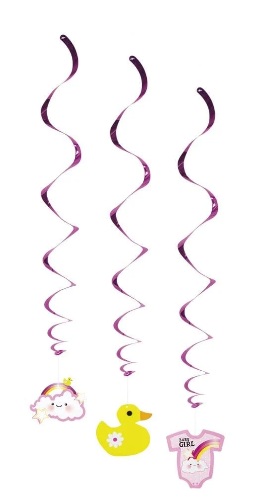 Hangdecoratie swirl Baby Girl