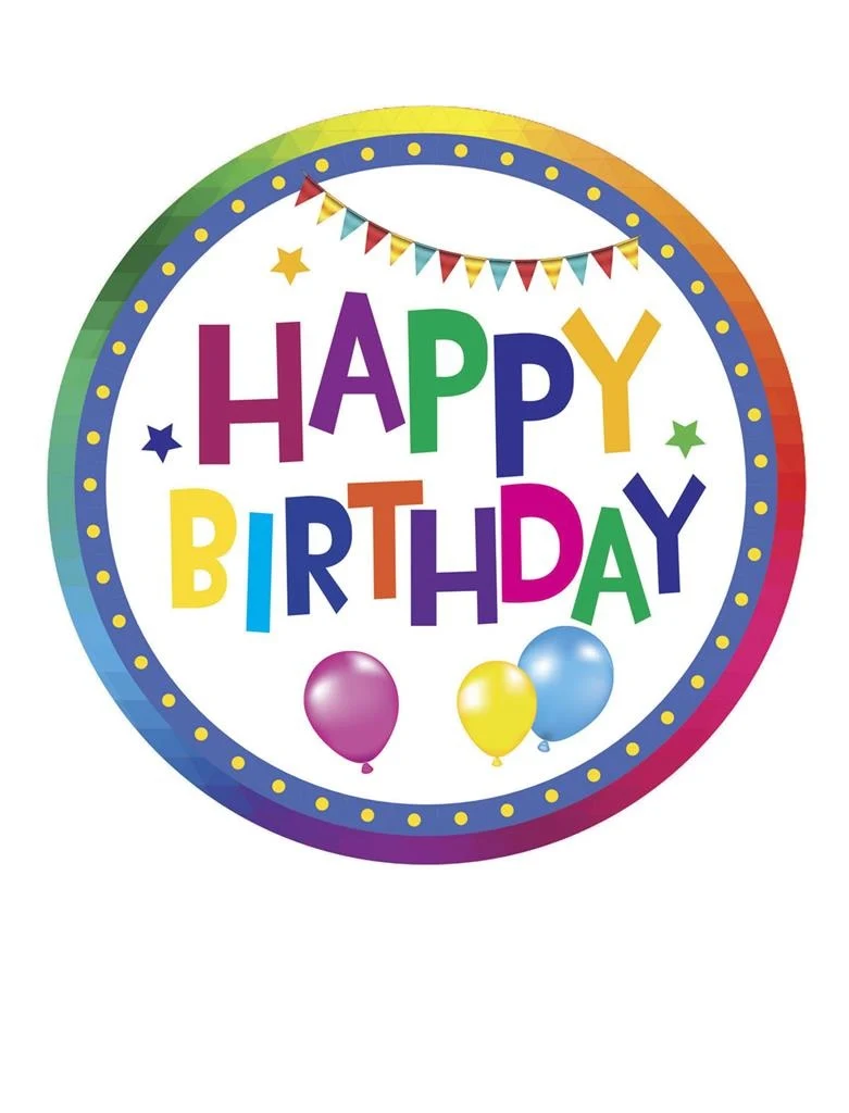 Onderzetters Happy Birthday 12cm