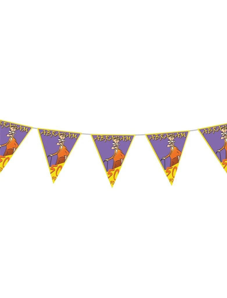 Vlaggenlijn slinger Abraham 50 jaar