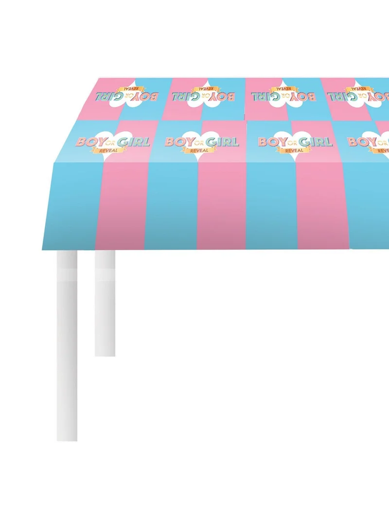 Gender Reveal tafelkleed 270x136cm baby shower