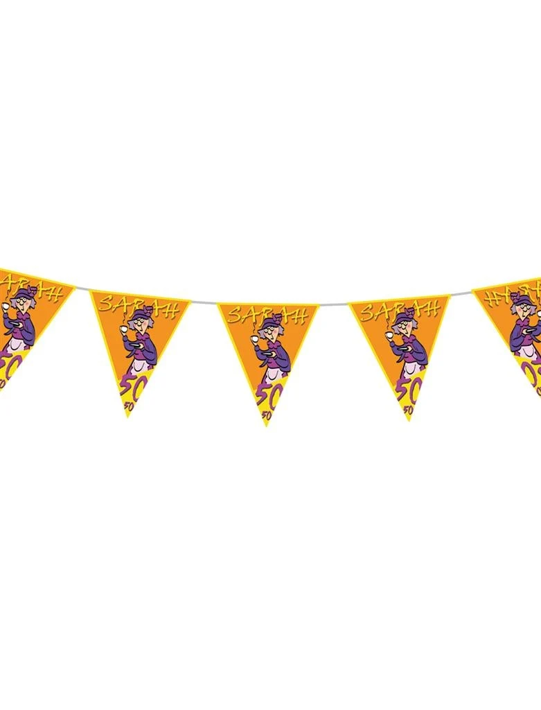 Vlaggenlijn slinger Sarah 50 jaar