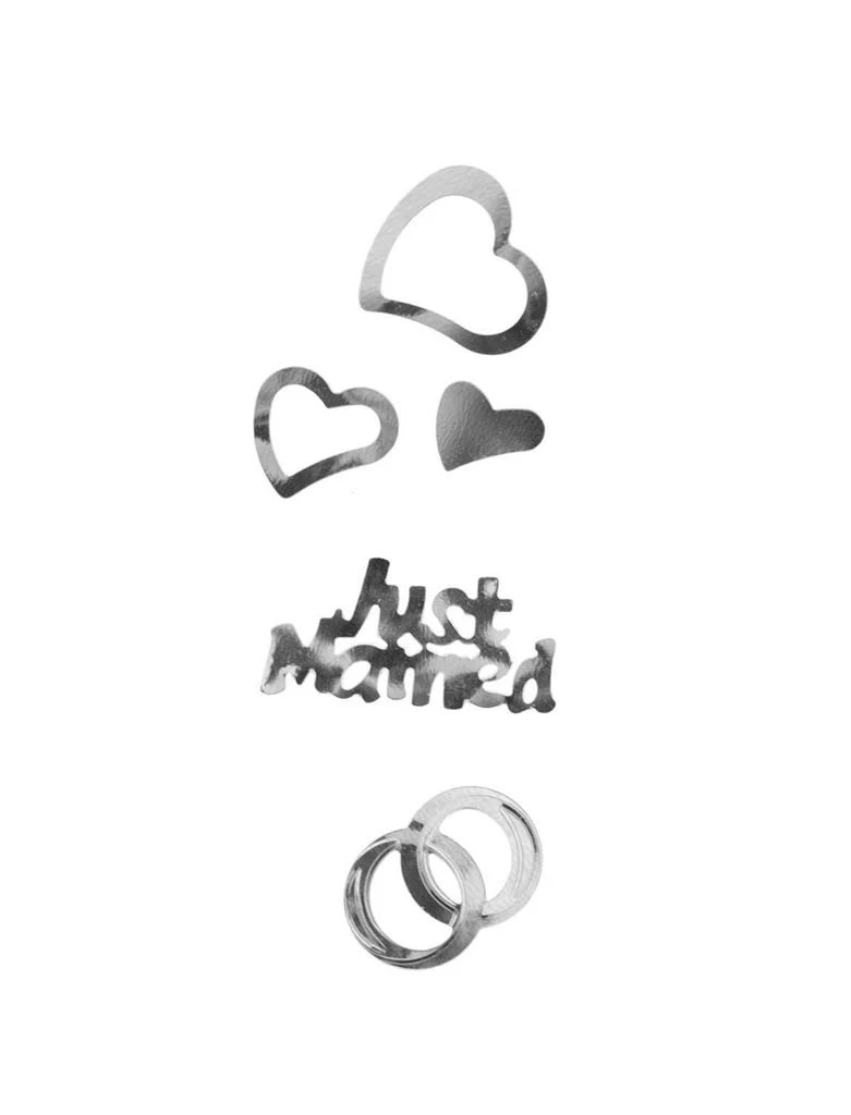 Zilveren confetti tafel decoratie