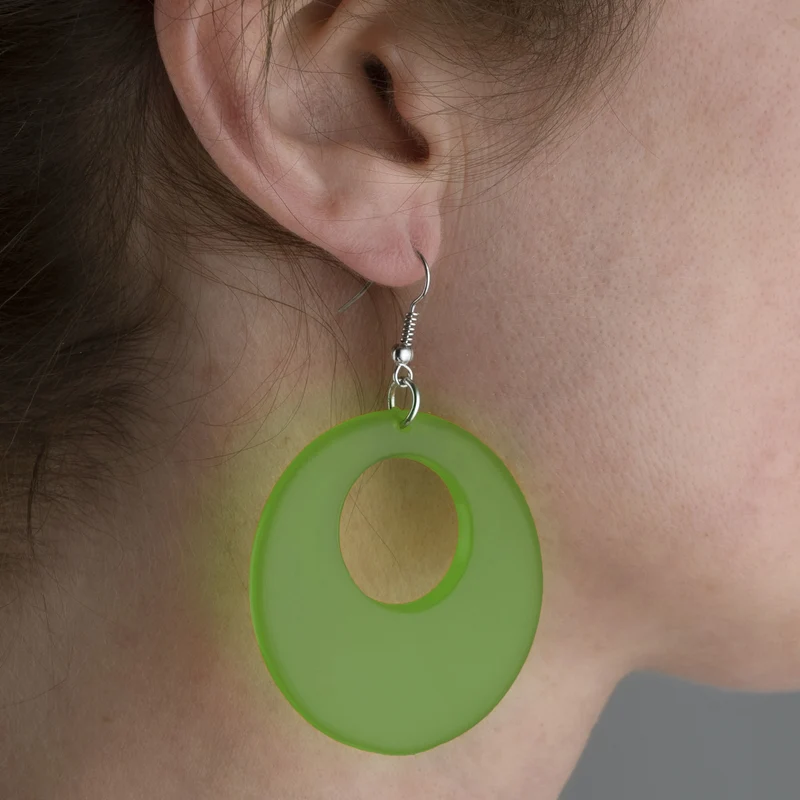 Groene disco oorbellen
