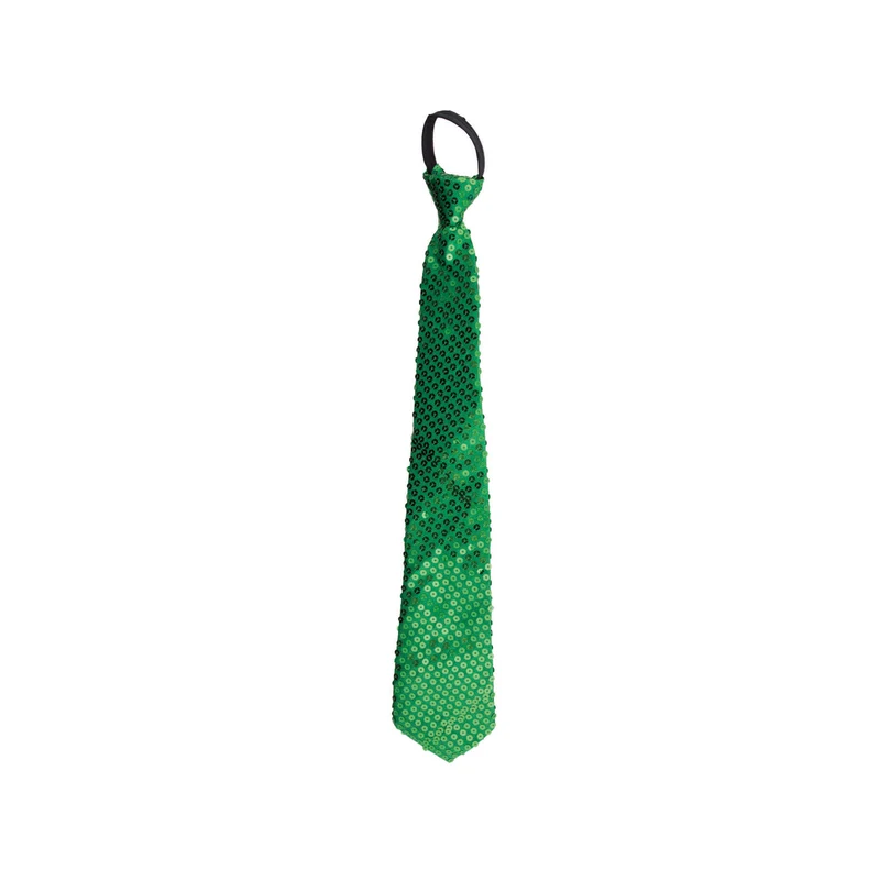 Groene disco stropdas met pailletten