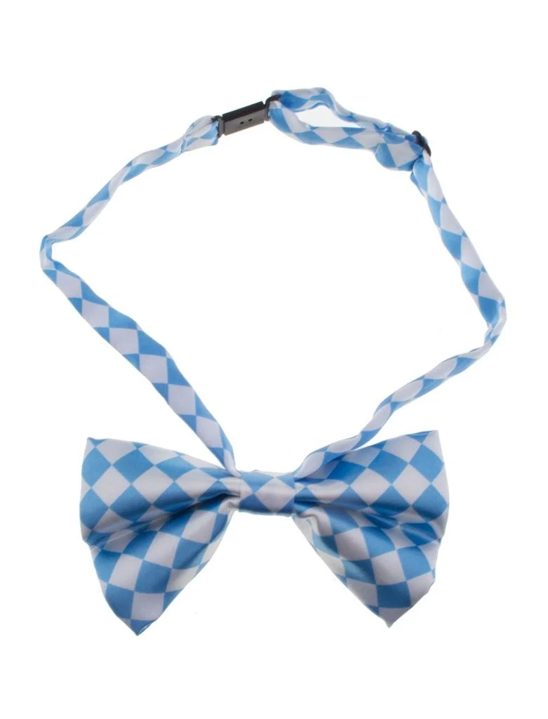 Oktoberfeest strikje blauw wit geblokt