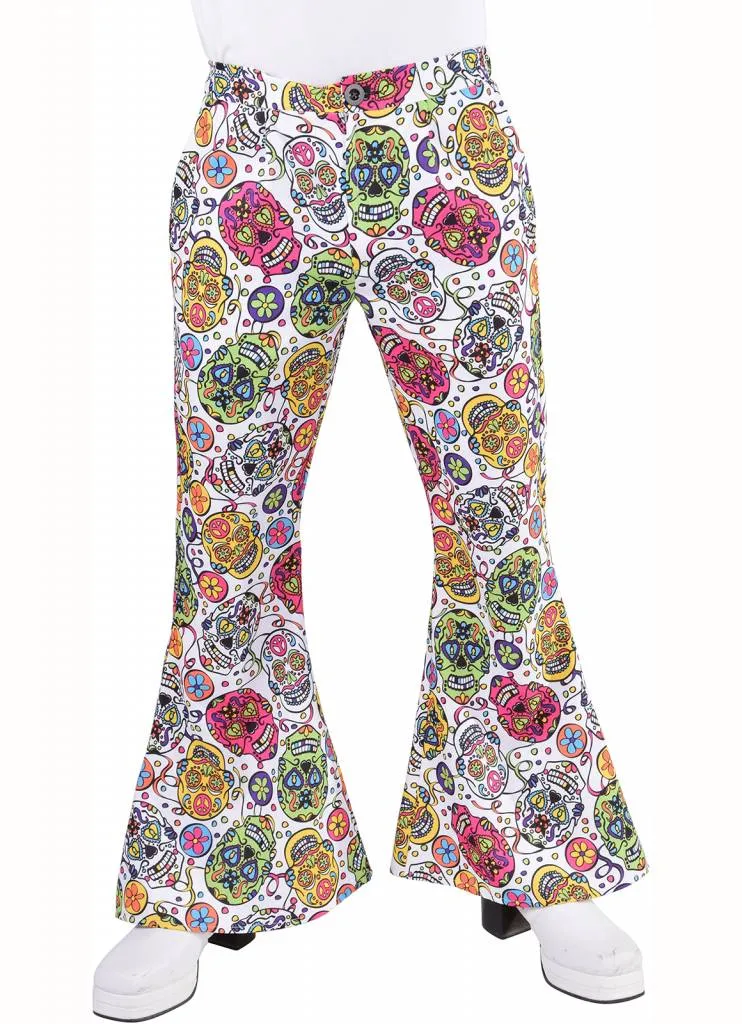 Hippie broek mexican skull man