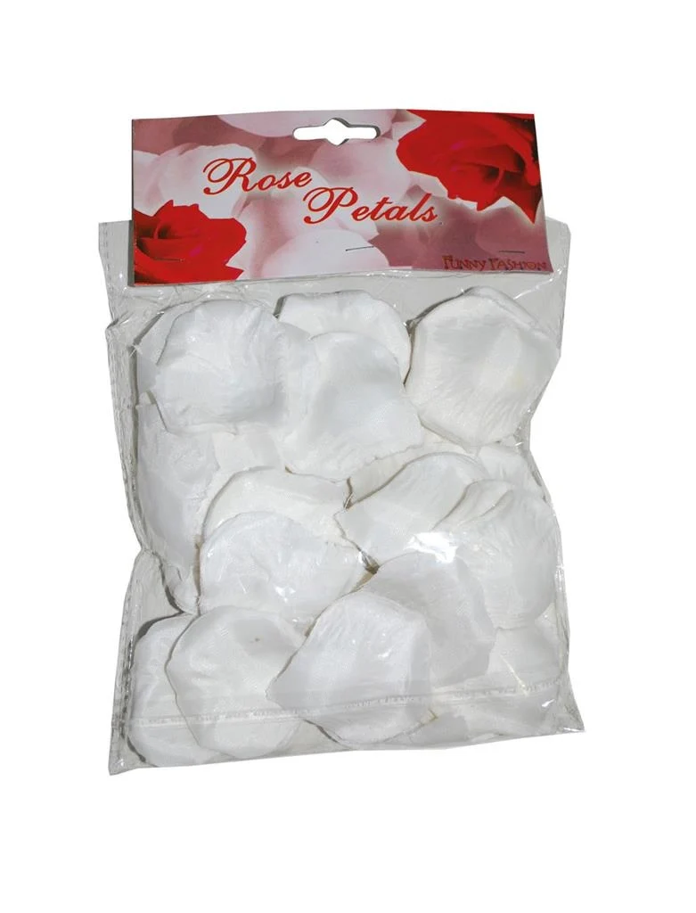 Witte rozenblaadjes bruiloft
