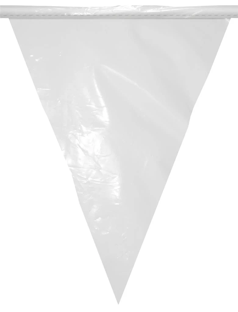 Witte vlaggenlijn slinger 5mtr.