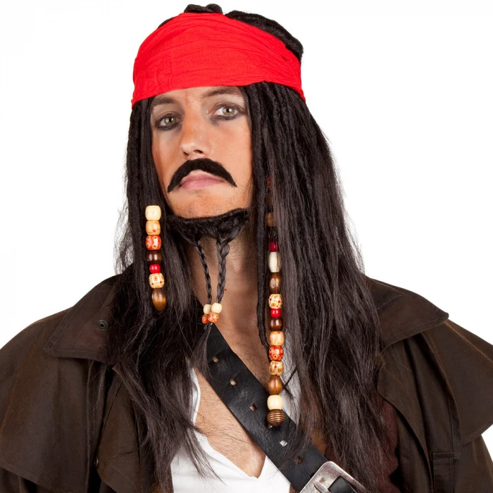 St. Pruik Tobias met bandana, snor en baard