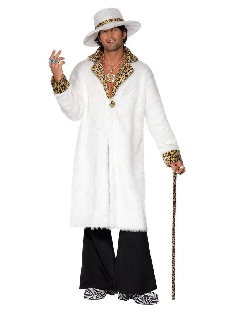 Pimp kostuum wit luipaard