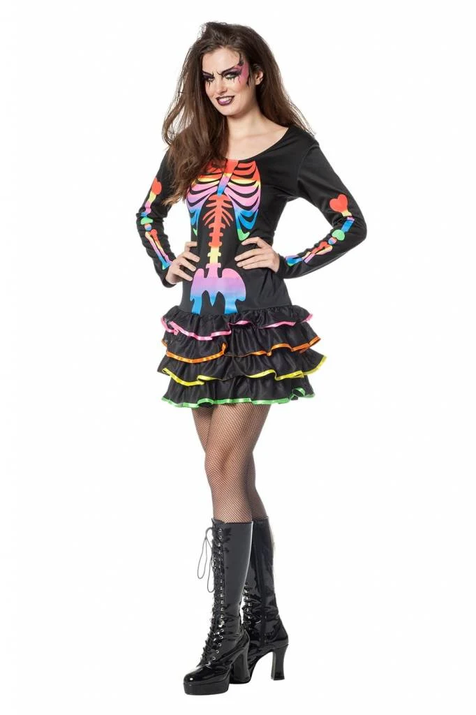 Rainbow skelettenjurk