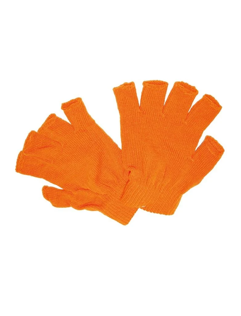 Oranje vingerloze handschoenen