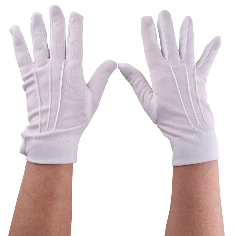 Korte witte handschoenen