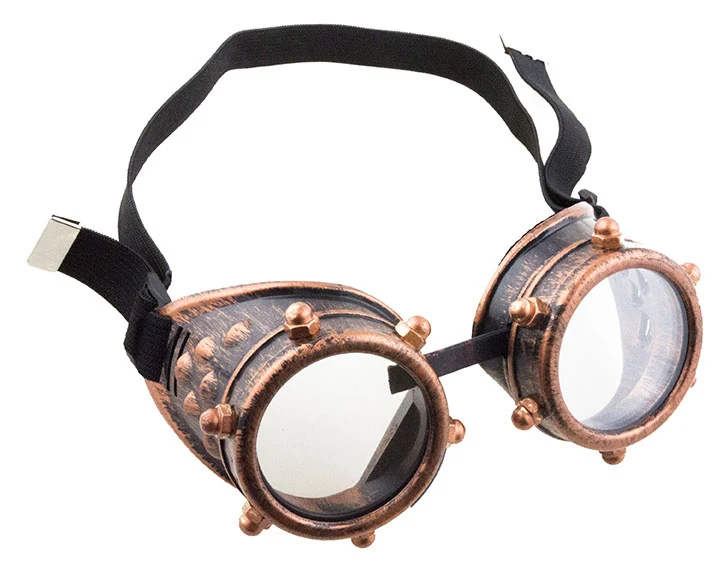 Bronzen steampunk bril