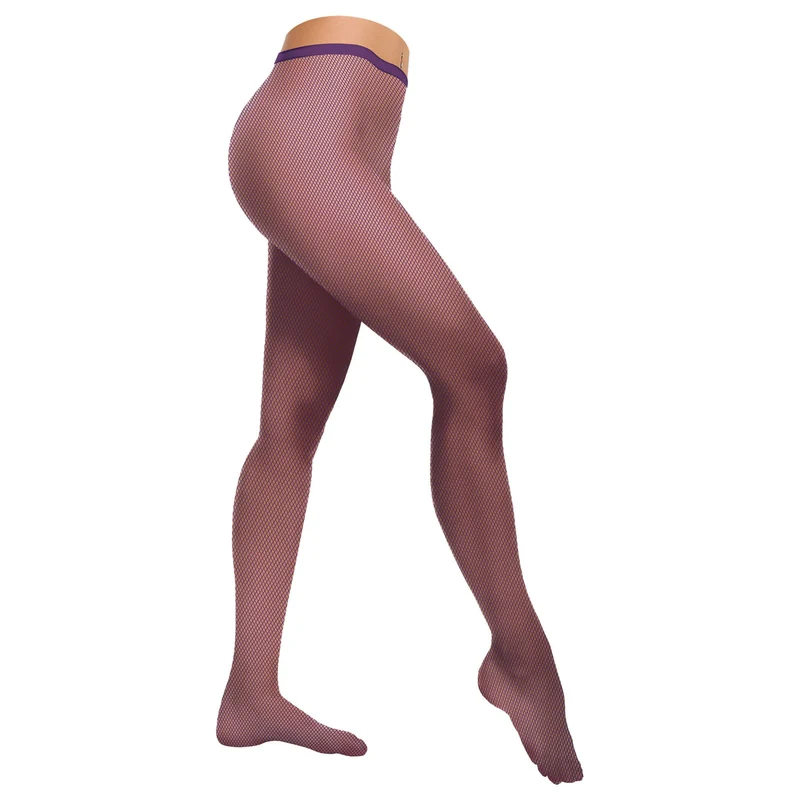 Paarse visnet disco net panty