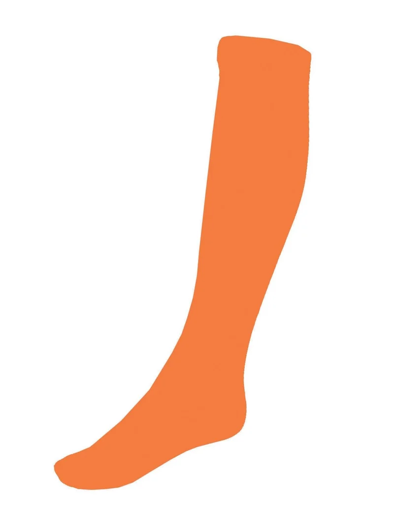 Neon oranje kniekousen 60cm