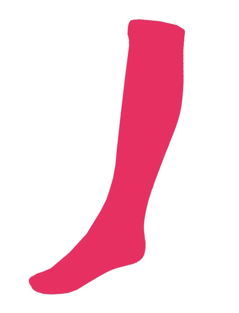 Neon roze kniekousen 60cm