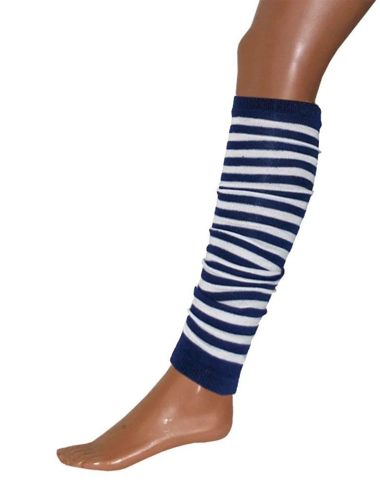 Beenwarmers blauw wit 50cm