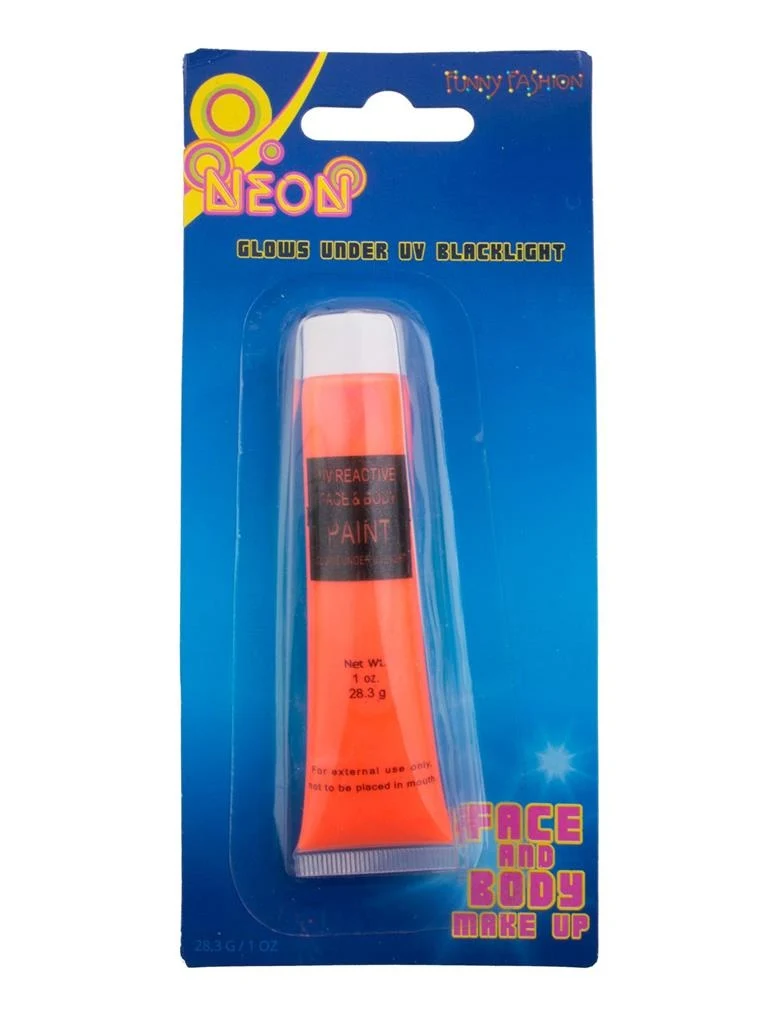 Neon oranje body paint