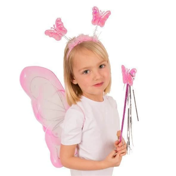 Set vlinder roze