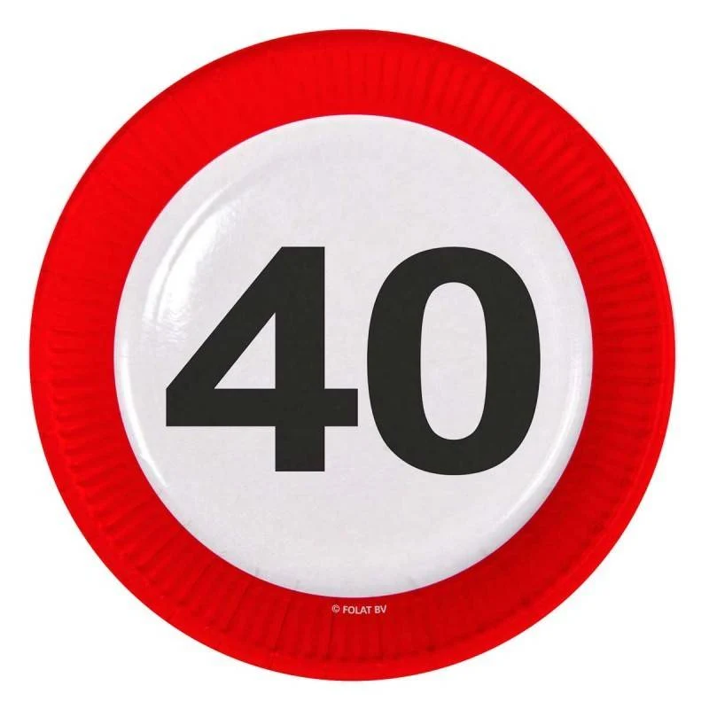 40 Jaar Verkeersbord Borden - 8 stuks