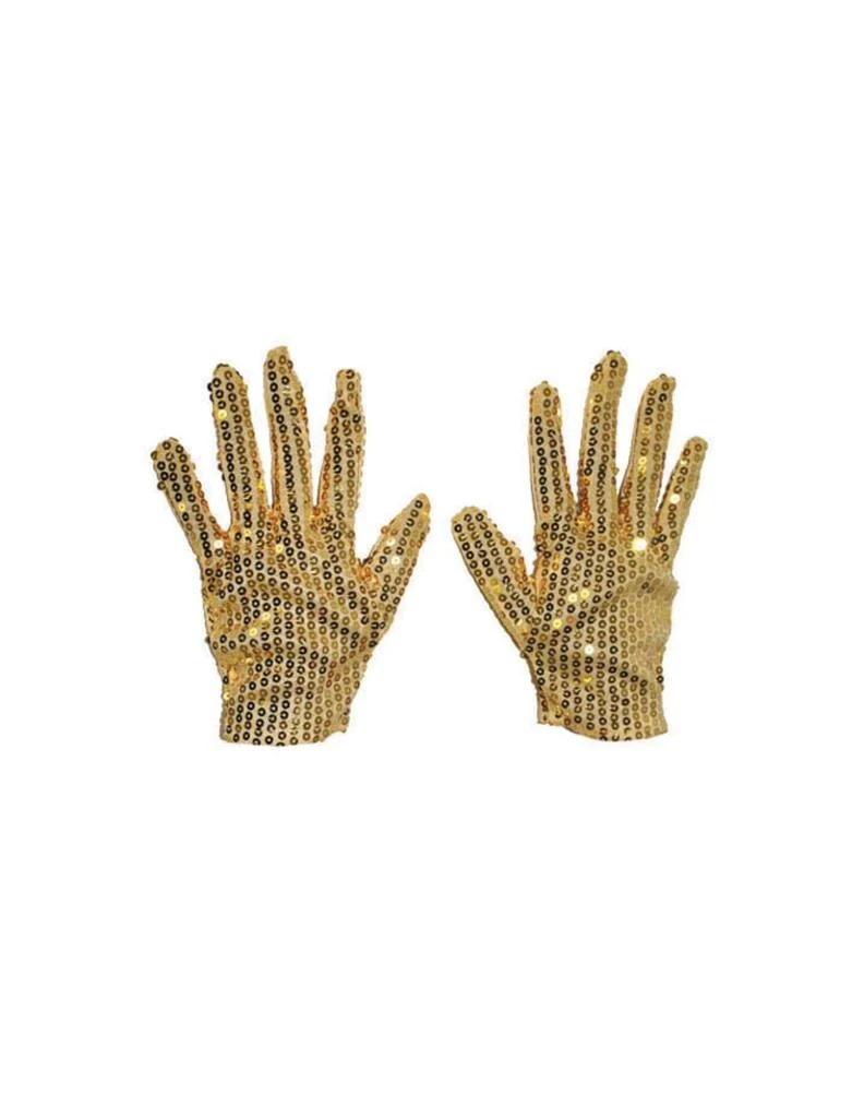 Gouden glitter handschoenen met pailletten