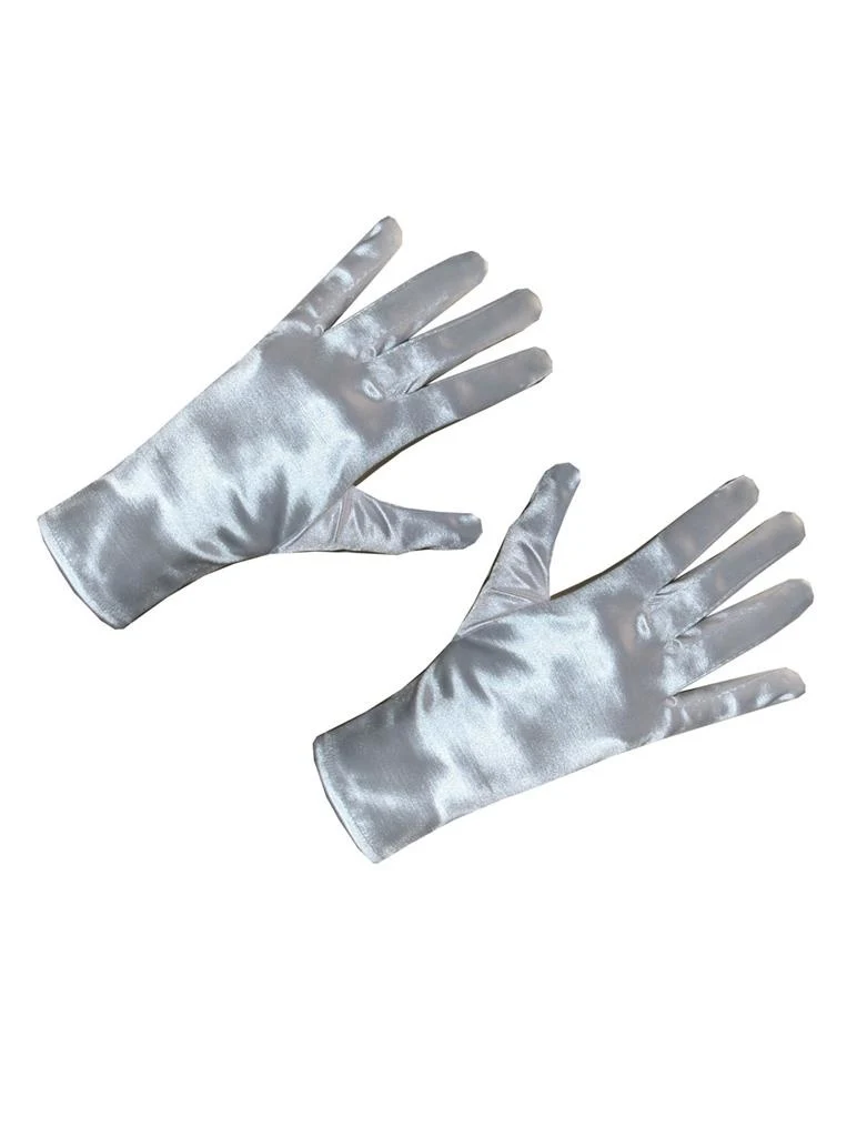 Witte satijnen handschoenen 25cm