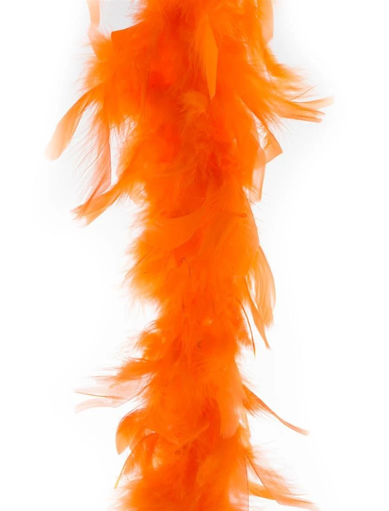Neon oranje veren boa 45gram